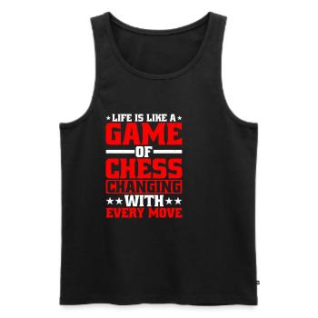 Life Is Like A Game Of Chess - Men's Premium Organic Tank Top - black - Front - Michal (187cm)