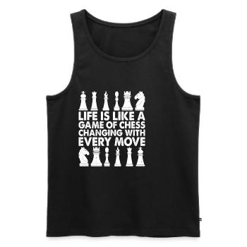 Life Is Like A Game Of Chess 4 - Men's Premium Organic Tank Top - black - Front - Michal (187cm)