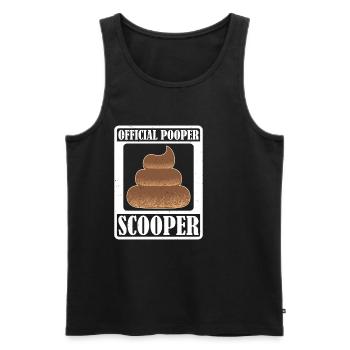 Official Pooper Scooper 32 - Männer Premium Bio Tank Top - Schwarz - Vorne - AI Model Male 178 light (178cm)