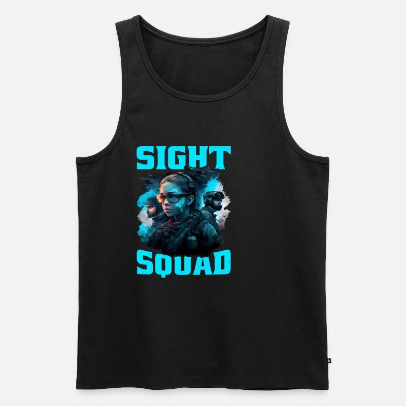 Sight Squad 5 - Männer Premium Bio Tank Top - Schwarz