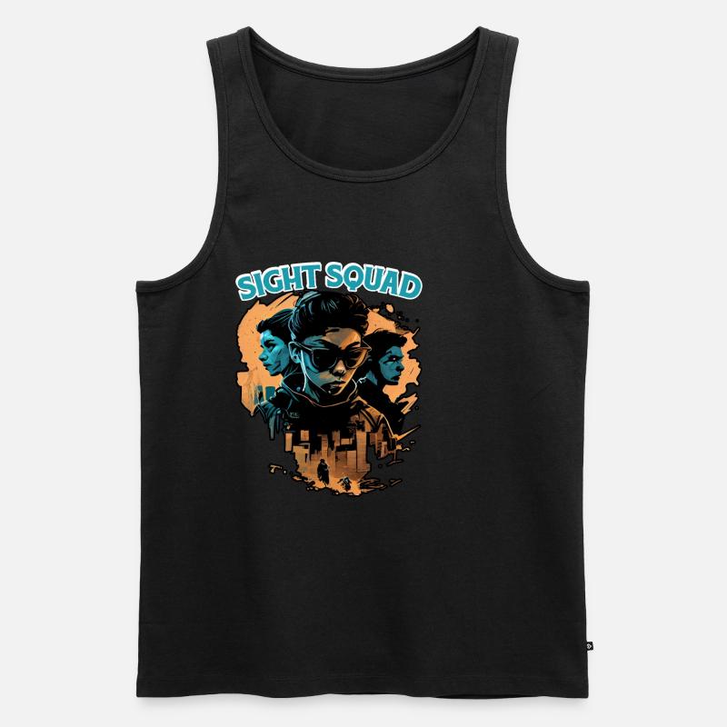 Sight Squad 6 - Männer Premium Bio Tank Top - Schwarz