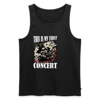 This Is My First Concert 56 - Men's Premium Organic Tank Top - black - Front - AI Model Male 178 light (178cm)