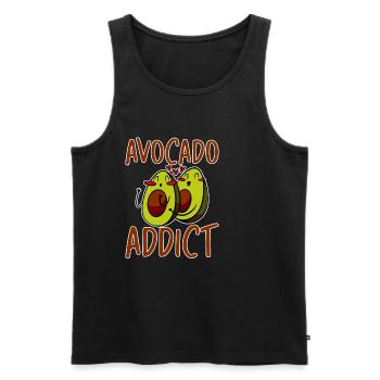 Accro à l’avocat 4 - Débardeur bio Premium Homme - noir - Devant - Michal (187cm)