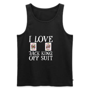 I Love Jack King Off Suit - Men's Premium Organic Tank Top - black - Front - Michal (187cm)