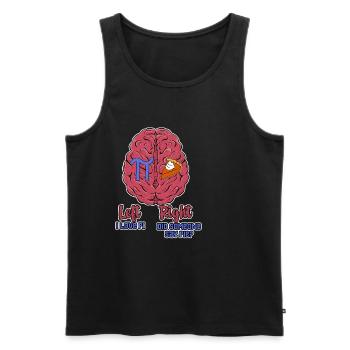 Left I Love Pi, Right Did Someone Say Pie 4 - Men's Premium Organic Tank Top - black - Front - Michal (187cm)