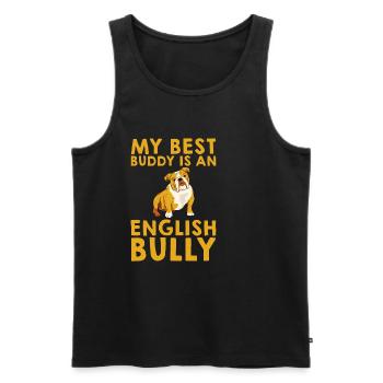My Best Buddy Is An English Bully 4 - Men's Premium Organic Tank Top - black - Front - Michal (187cm)
