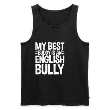 My Best Buddy Is An English Bully 3 - Men's Premium Organic Tank Top - black - Front - Michal (187cm)