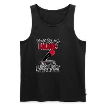 The First Rule Of Karaoke 4 - Männer Premium Bio Tank Top - Schwarz - Vorne - Michal (187cm)