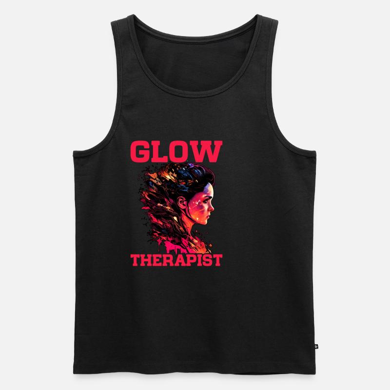Glow Therapist 6 - Männer Premium Bio Tank Top - Schwarz
