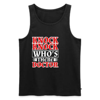 Knock Knock Who's There Doctor 12 - Männer Premium Bio Tank Top - Schwarz - Vorne - AI Model Male 178 light (178cm)