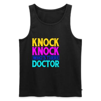 Knock Knock Who's There Doctor 13 - Männer Premium Bio Tank Top - Schwarz - Vorne - AI Model Male 178 light (178cm)
