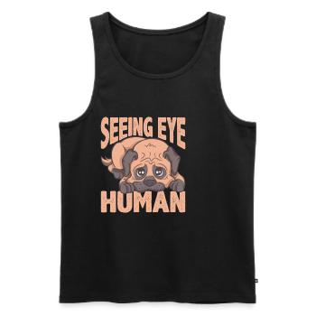 Seeing Eye Human 29 - Männer Premium Bio Tank Top - Schwarz - Vorne - AI Model Male 178 light (178cm)