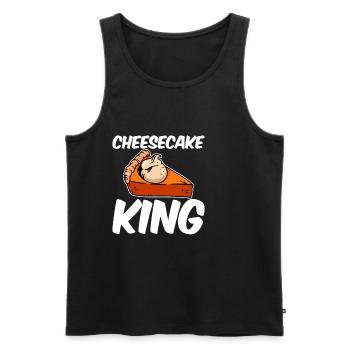 Cheesecake King 4 - Débardeur bio Premium Homme - noir - Devant - Michal (187cm)