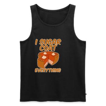 I Sugar Coat Everything 2 - Men's Premium Organic Tank Top - black - Front - AI Model Male 178 light (178cm)
