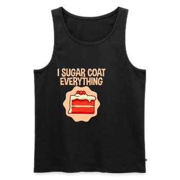 I Sugar Coat Everything 4 - Men's Premium Organic Tank Top - black - Front - AI Model Male 178 light (178cm)