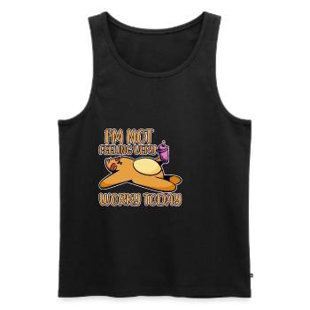 I'm Not Feeling Very Worky Today 2 - Men's Premium Organic Tank Top - black - Front - AI Model Male 178 light (178cm)