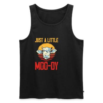 Juste un petit Moo-dy 3 - Débardeur bio Premium Homme - noir - Devant - Michal (187cm)