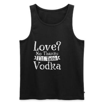 Amour, non merci, je vais prendre de la vodka 3 - Débardeur bio Premium Homme - noir - Devant - Michal (187cm)