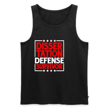 Dissertation Defense Survivor 8 - Männer Premium Bio Tank Top - Schwarz - Vorne - AI Model Male 178 light (178cm)