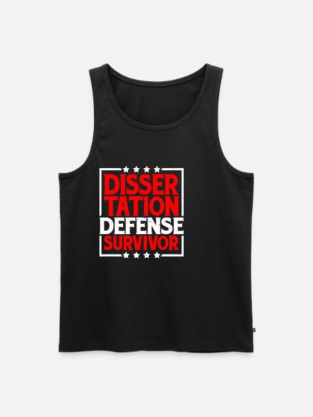 Dissertation Defense Survivor 8 - Men's Premium Organic Tank Top - black