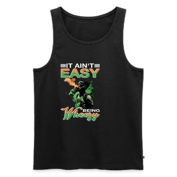 It Ain't Easy Being Wheezy 20 - Men's Premium Organic Tank Top - black - Front - Michal (187cm)