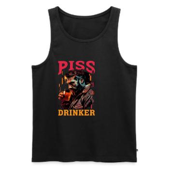 Piss Drinker 36 - Männer Premium Bio Tank Top - Schwarz - Vorne - AI Model Male 178 light (178cm)