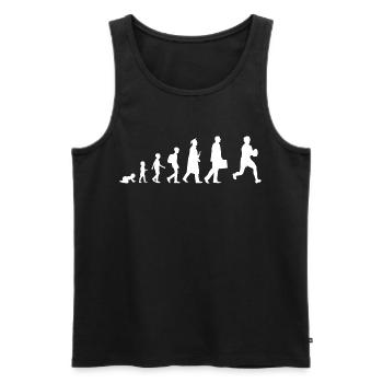 Evolution of rugby - Men's Premium Organic Tank Top - black - Front - AI Model Male 178 light (178cm)