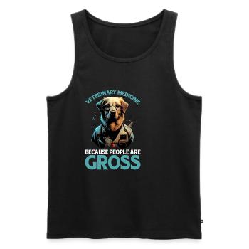 Veterinary Medicine Because People Are Gross 16 - Men's Premium Organic Tank Top - black - Front - Michal (187cm)