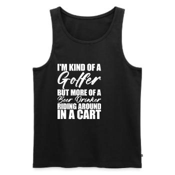 I'm Kind Of A Golfer But More Of A Beer Drinker - Men's Premium Organic Tank Top - black - Front - Michal (187cm)
