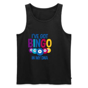 J’ai Bingo dans mon ADN 2 - Débardeur bio Premium Homme - noir - Devant - AI Model Male 178 light (178cm)