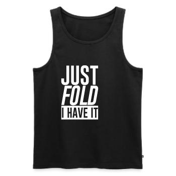Just Fold I Have It - Männer Premium Bio Tank Top - Schwarz - Vorne - AI Model Male 178 light (178cm)