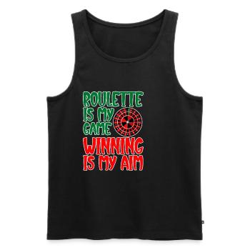 Roulette Is My Game Winning Is My Aim 2 - Männer Premium Bio Tank Top - Schwarz - Vorne - Michal (187cm)