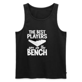 Les meilleurs joueurs sont sur le banc - Débardeur bio Premium Homme - noir - Devant - Michal (187cm)