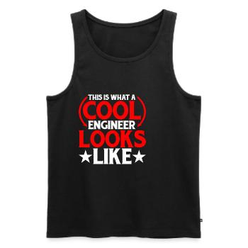 This Is What A Cool Engineer Looks Like - Men's Premium Organic Tank Top - black - Front - Michal (187cm)
