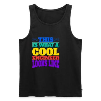 This Is What A Cool Engineer Looks Like 2 - Men's Premium Organic Tank Top - black - Front - Michal (187cm)