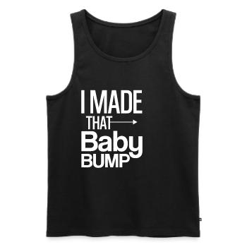 J’ai fait ce baby bump 4 - Débardeur bio Premium Homme - noir - Devant - Michal (187cm)