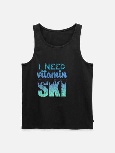 I Need Vitamin Ski 3 - Men's Premium Organic Tank Top - black