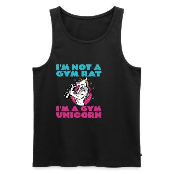 I'm Not A Gym Rat I'm A Gym Unicorn 2 - Men's Premium Organic Tank Top - black - Front - AI Model Male 178 light (178cm)