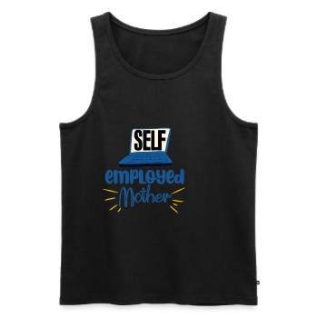 Self Employed Mother 4 - Men's Premium Organic Tank Top - black - Front - AI Model Male 178 light (178cm)