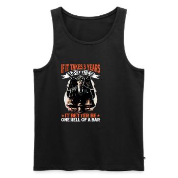 If It Takes 3 Years To Get There 16 - Men's Premium Organic Tank Top - black - Front - Michal (187cm)