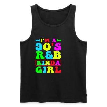 Je suis une R’B Kinda Girl des années 90 20 - Débardeur bio Premium Homme - noir - Devant - AI Model Male 178 light (178cm)