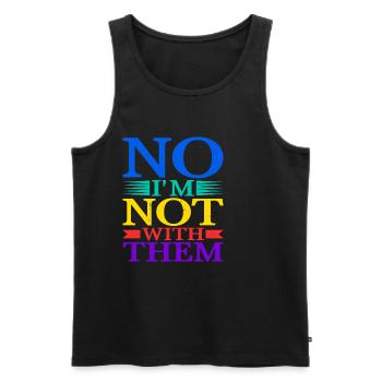 No I'm Not With Them 16 - Men's Premium Organic Tank Top - black - Front - AI Model Male 178 light (178cm)