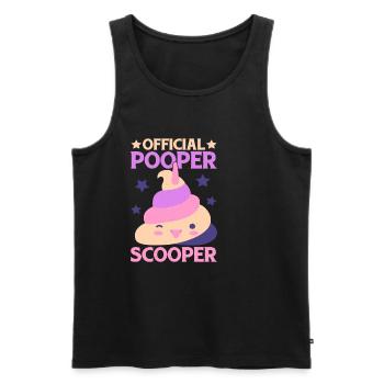Official Pooper Scooper 34 - Männer Premium Bio Tank Top - Schwarz - Vorne - AI Model Male 178 light (178cm)