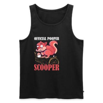 Official Pooper Scooper 35 - Männer Premium Bio Tank Top - Schwarz - Vorne - AI Model Male 178 light (178cm)