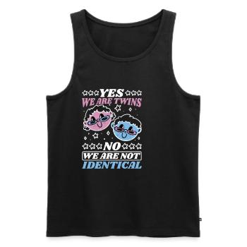 Yes, We Are Twins, No, We Are Not Identical 15 - Men's Premium Organic Tank Top - black - Front - Michal (187cm)