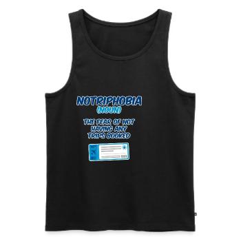 Notriphobia, The Fear Of Not Having Trips Booked 4 - Männer Premium Bio Tank Top - Schwarz - Vorne - AI Model Male 178 light (178cm)