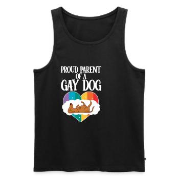 Proud Parent Of A Gay Dog 4 - Männer Premium Bio Tank Top - Schwarz - Vorne - AI Model Male 178 light (178cm)