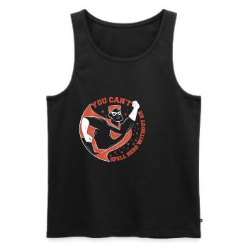 You Can't Spell Hero Without Hr 6 - Männer Premium Bio Tank Top - Schwarz - Vorne - Michal (187cm)