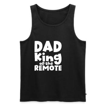 Dad King Of The Remote - Men's Premium Organic Tank Top - black - Front - AI Model Male 178 light (178cm)