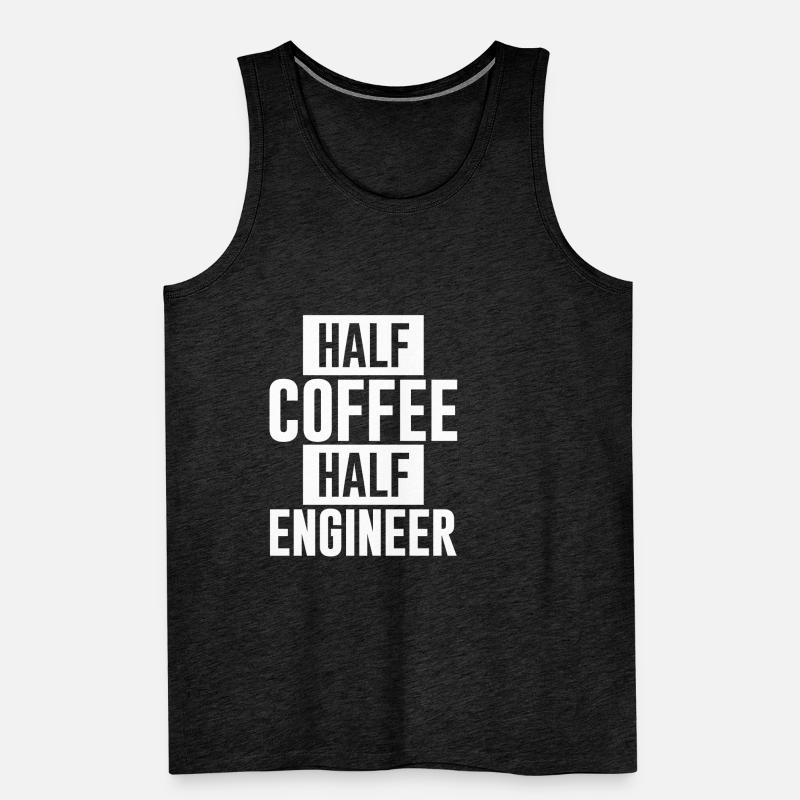 Half Coffee Half Engineer Men's Premium Organic Tank Top